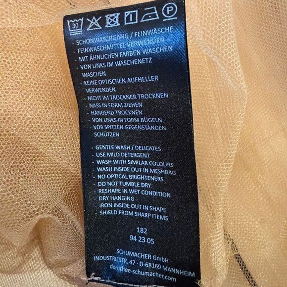 NWT Dorothee Schumacher Sensitive Transparency Tulle Skirt Caramel Size 5 / XL - Picture 8 of 8